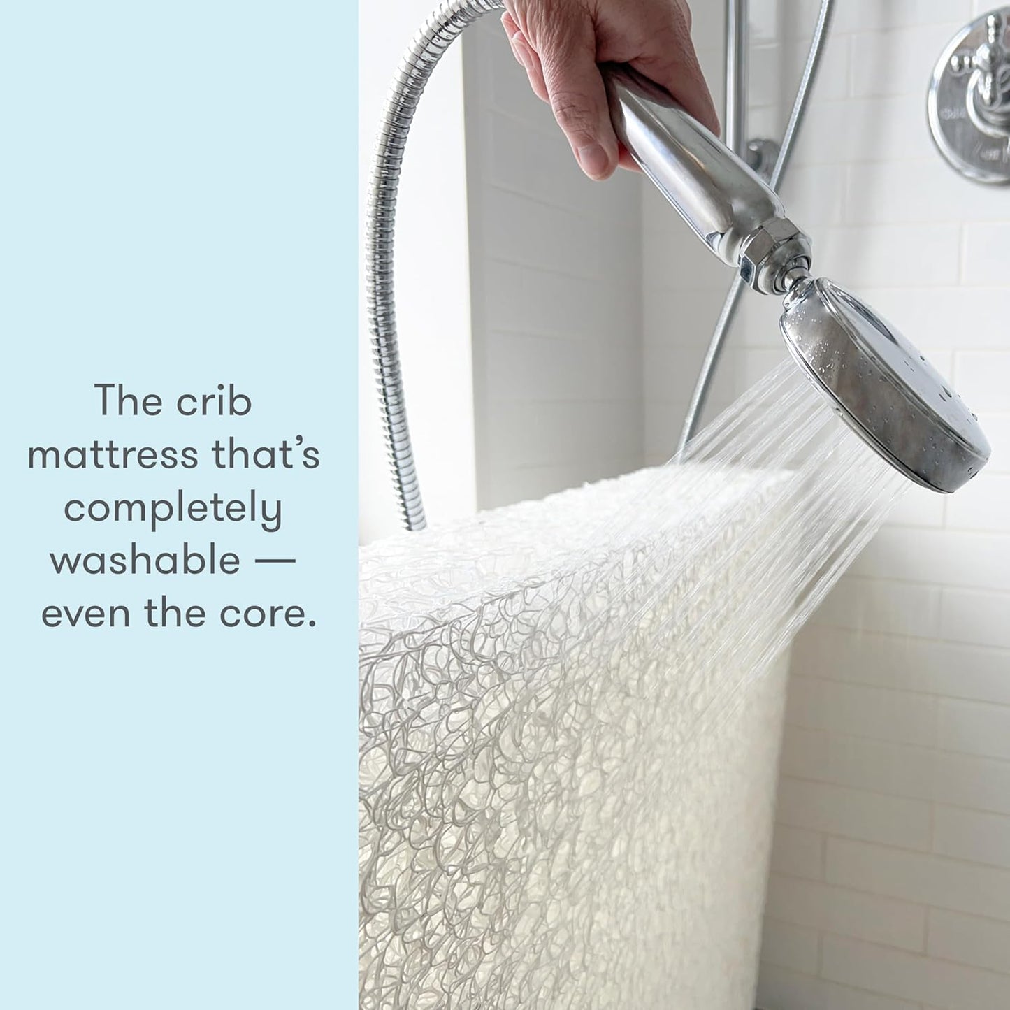 Newton Baby Crib Mattress and Toddler Bed - Waterproof - Ultra-Breathable Proven to Reduce Suffocation Risk, 100% Washable, Better Than Organic, 2-Stage Removable Cover, Deluxe 5.5" Thick Grey