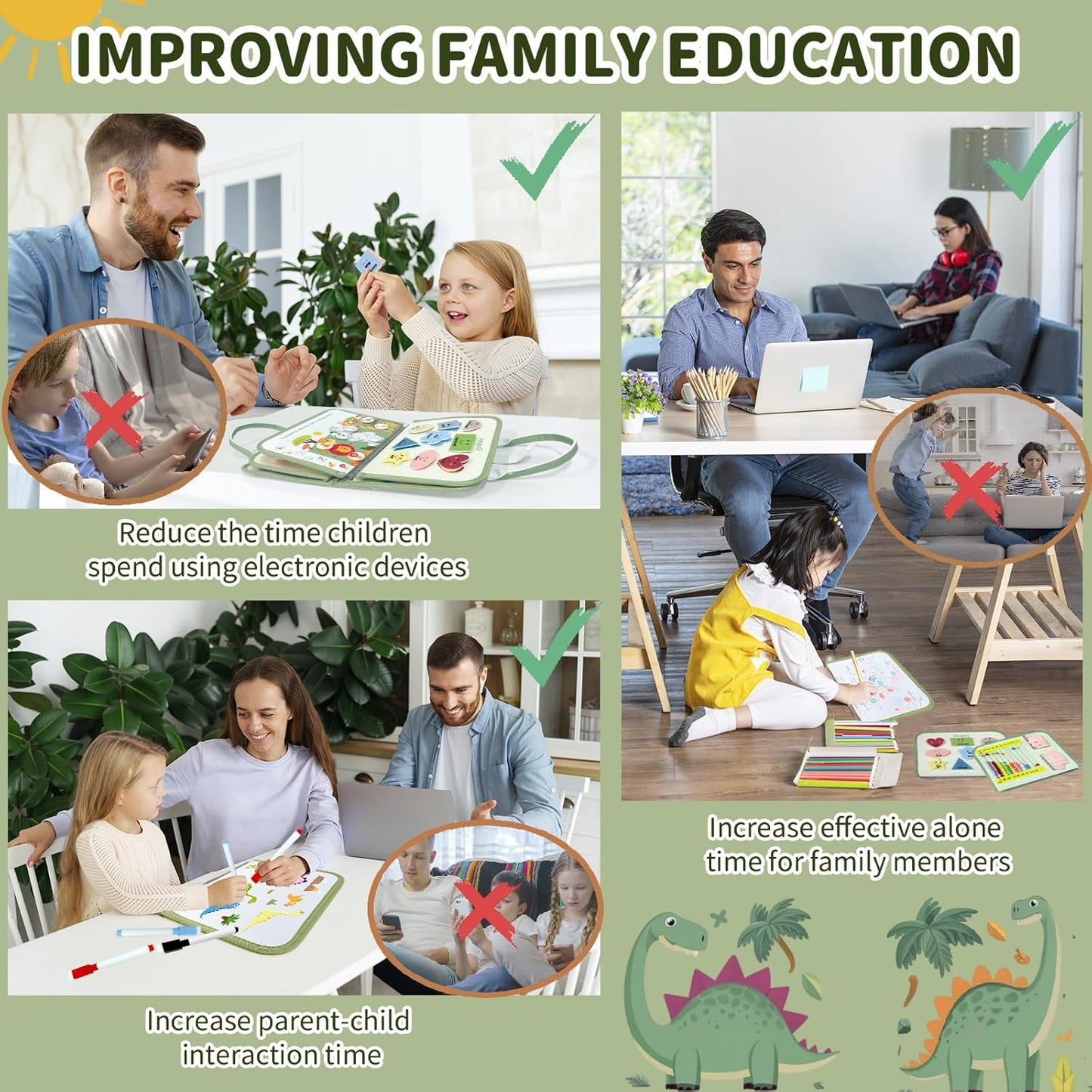 Toddler Busy Board for 1 2 3 4 Year Old - Montessori Busy Book Travel Toys Sensory Board Educational Activity Book for Learning Fine Motor Skills, Gifts for Girls Boys Toddler 1+ Years Old