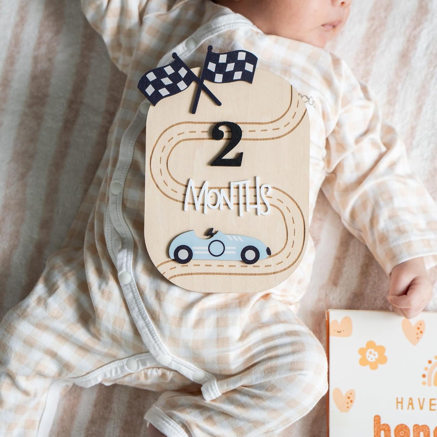 Baby Monthly Milestone Sign,1-12 Monthly Baby Milestone, Month Milestone Baby Boy, Baby Months Milestone, Newborn Photography Props Double-Sided (B15)