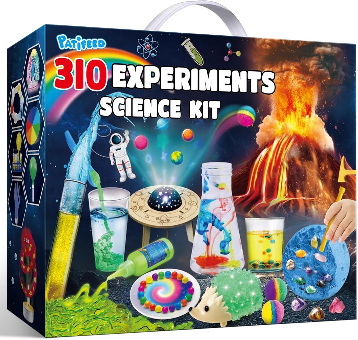 310 Experiments Science Kits for Kids, S.T.E.M Scientific Projects Toys for Boys Girls Gifts Ideas Birthday Christmas, Erupting Volcano, Chemistry Set, Space Project