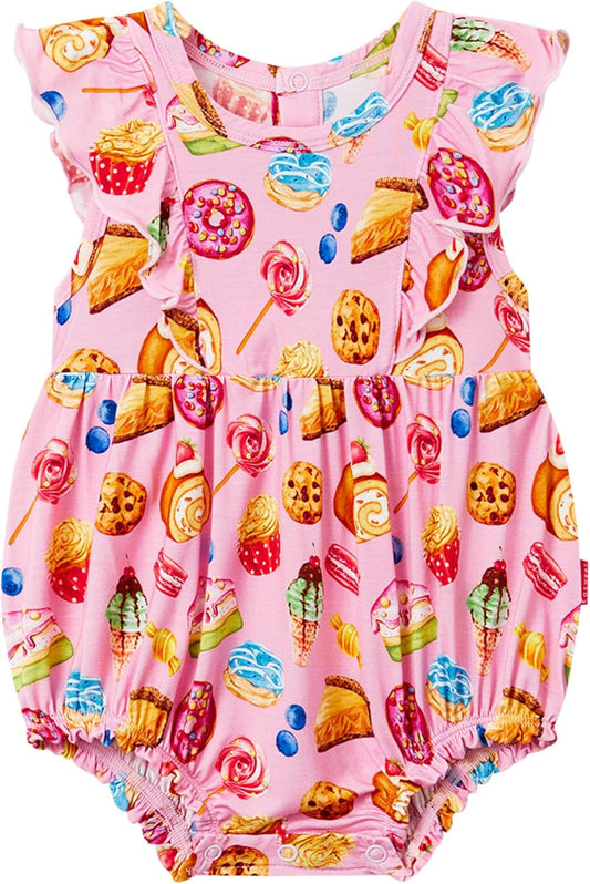 Bamboo Viscose Baby Romper Infant Girl Ruffle Sleeveless Newborn Baby Girl Bodysuit