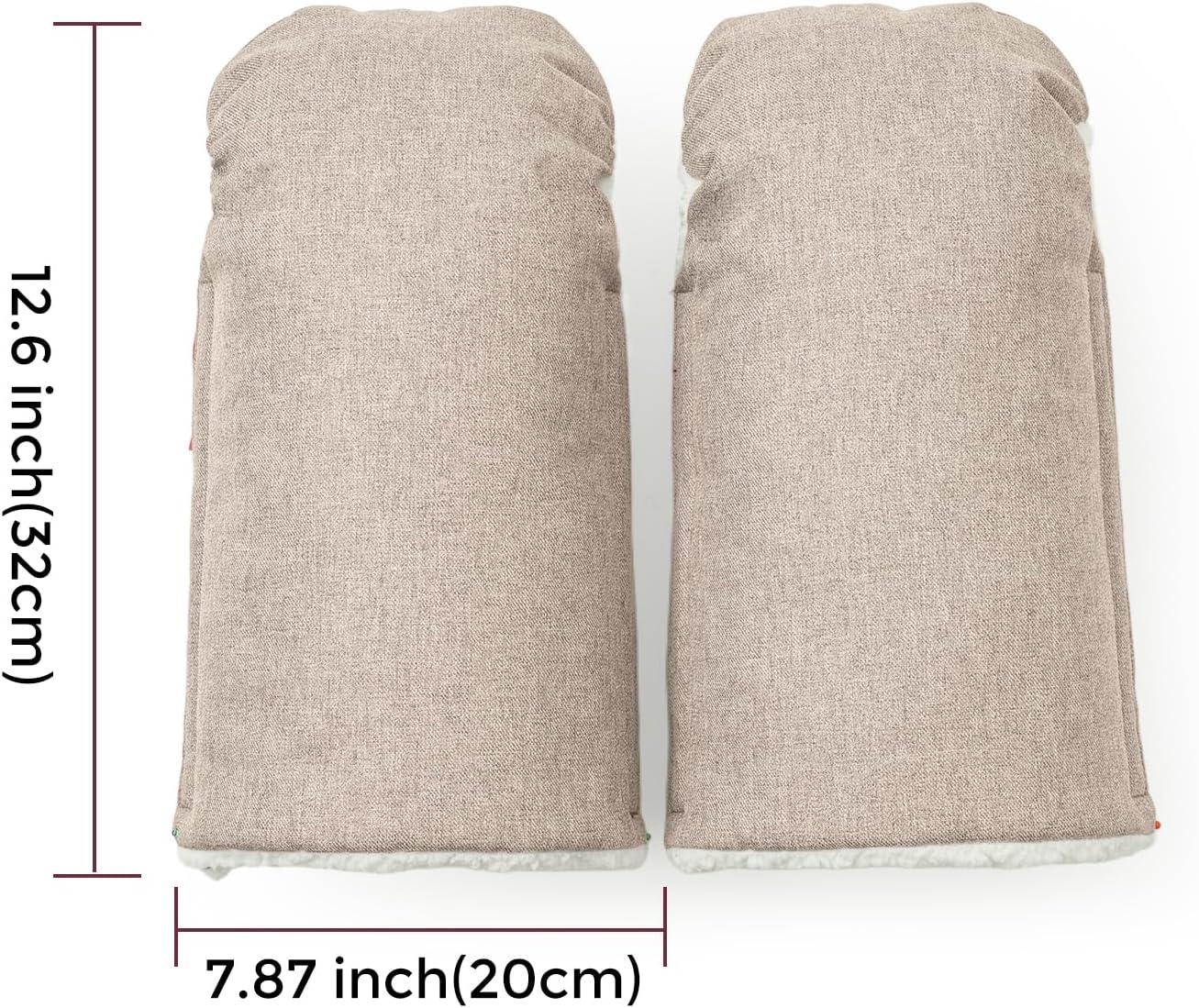 Momcozy Stroller Gloves Warmmuffs | Universal Winter Anti-Freeze Stroller Mittens | Winter Handmuff Stroller Accessories | Ultra-Plush,Weather-Proof | Foldable Adjustable | Shopping Golf Pet Cart