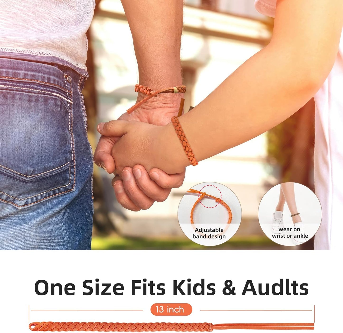 Mosquito Repellent Bracelets, DEET-Free, Individually Wrapped PU Leather Insect & Bug Repellent Wrist Bands (Pack of 24)