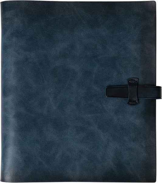 Photo Album 4x6 200 Photos, Genuine Leather Photo Albums with Writing Space with 30 Writing Paper, Travel Family Wedding Kids Graduation Ultrasound Baby Picture Album Scrapbook Photo Album（Blue）