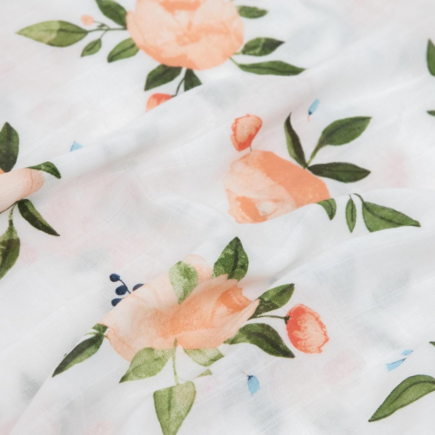 Little Unicorn Standard Pillowcase 2 Pack | Super Soft & Breathable Muslin Fabric | Snug Envelope Closure (Watercolor Roses Grande 2)