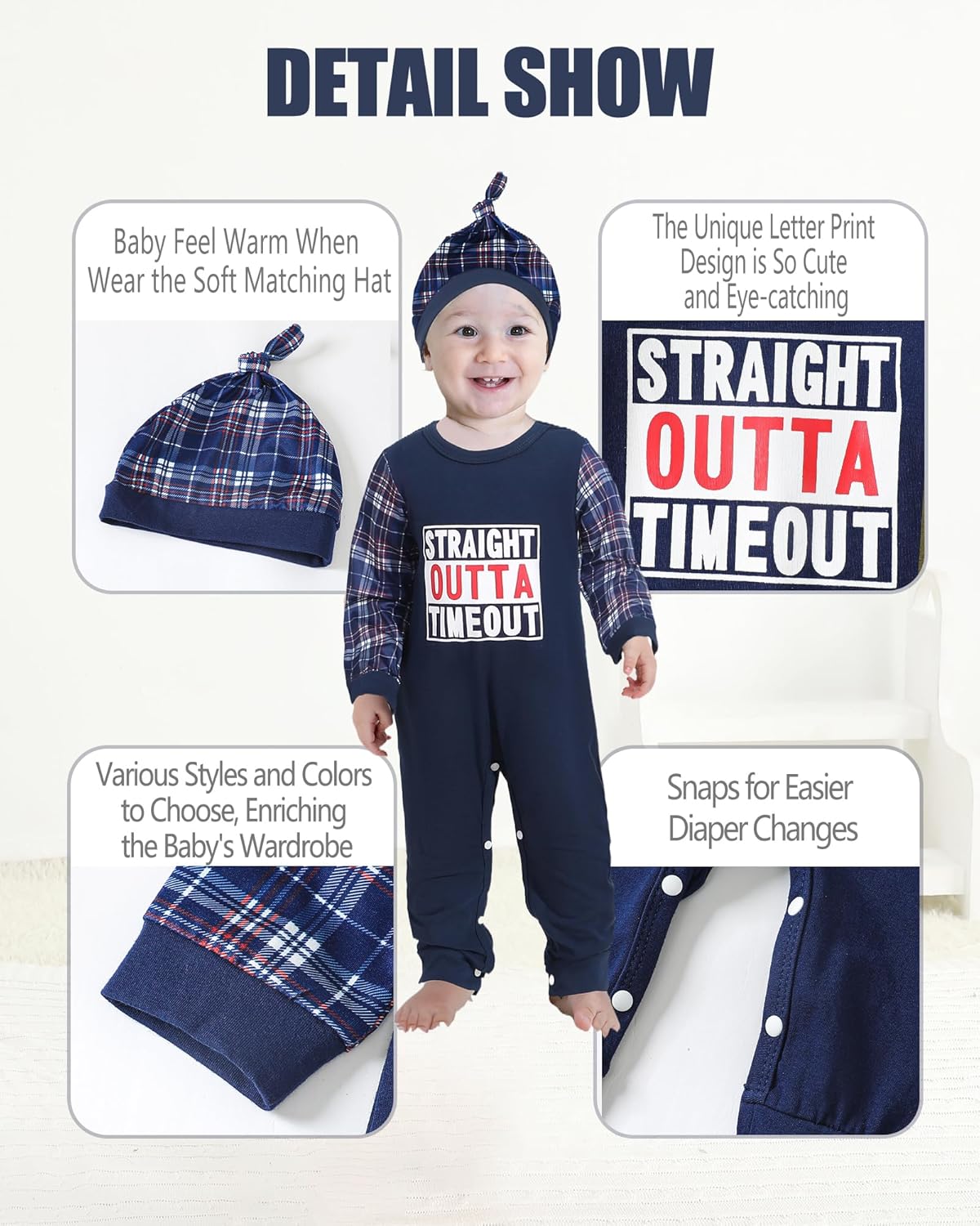 NZRVAWS Baby Boy Clothes Preemie Infant Boy Bear Outfits Jumpsuit Bodysuit Letter Print Romper