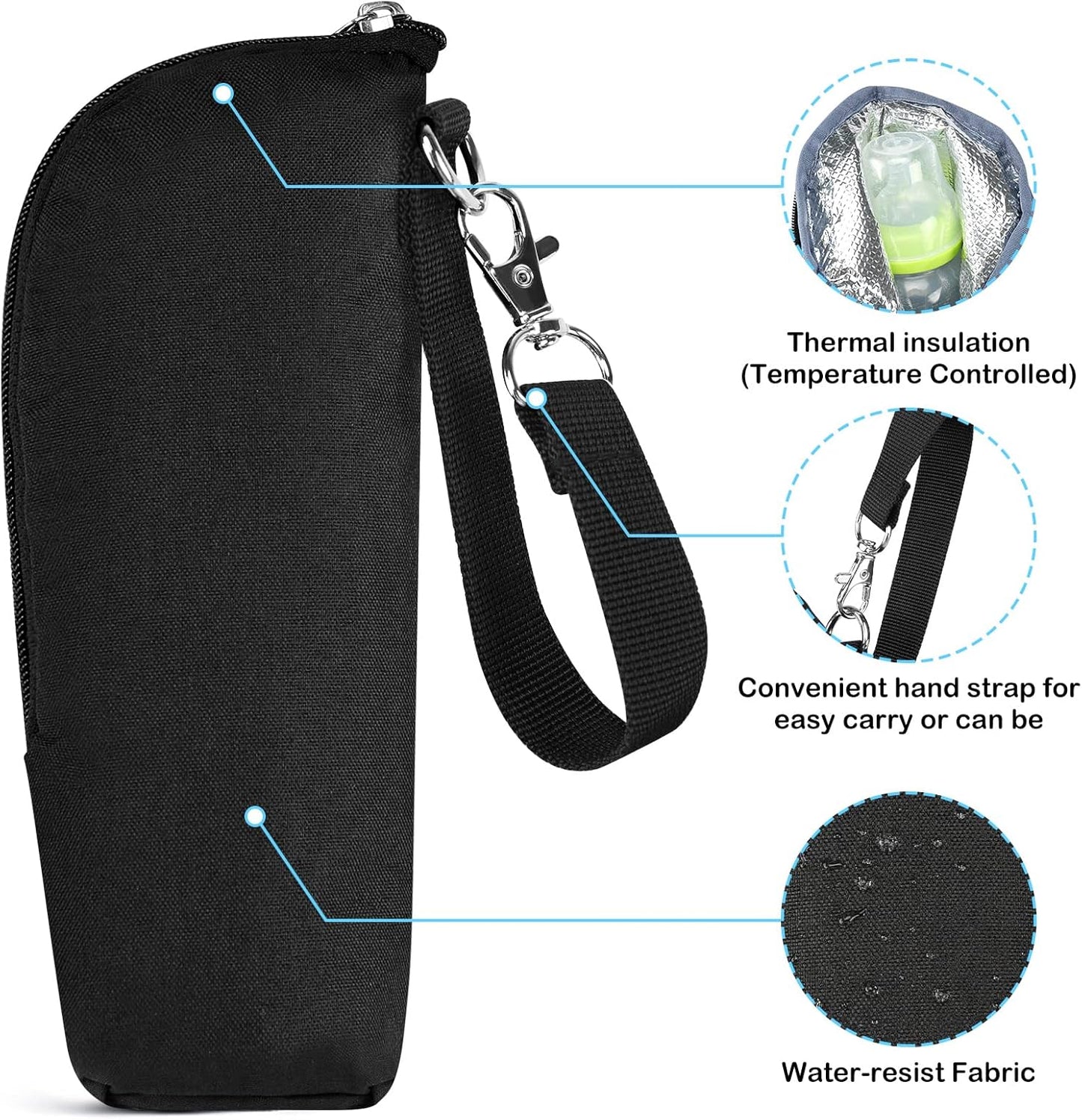 Accmor Baby Bottle Cooler Tote Bags, Insulated Breastmilk Cooler Bag, Nursing Bottle Cooler Warmer Bag for Nursing Mom Daycare Travel