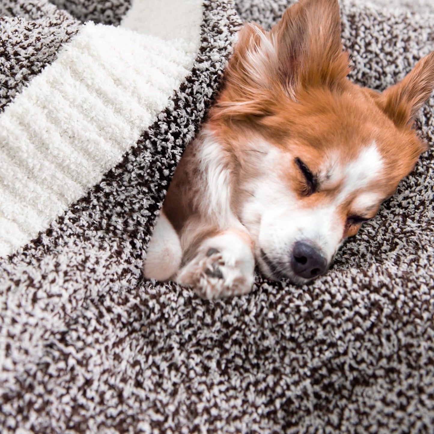 NEXHOME PRO Soft Twin Blankets for Couch, Reversible Warm Blankets Cozy Knit Blanket for Women, Fuzzy Plush Lightweight Throws for Sofa, Bed, Picnic, Coffee Brown, 60 x 80 inches