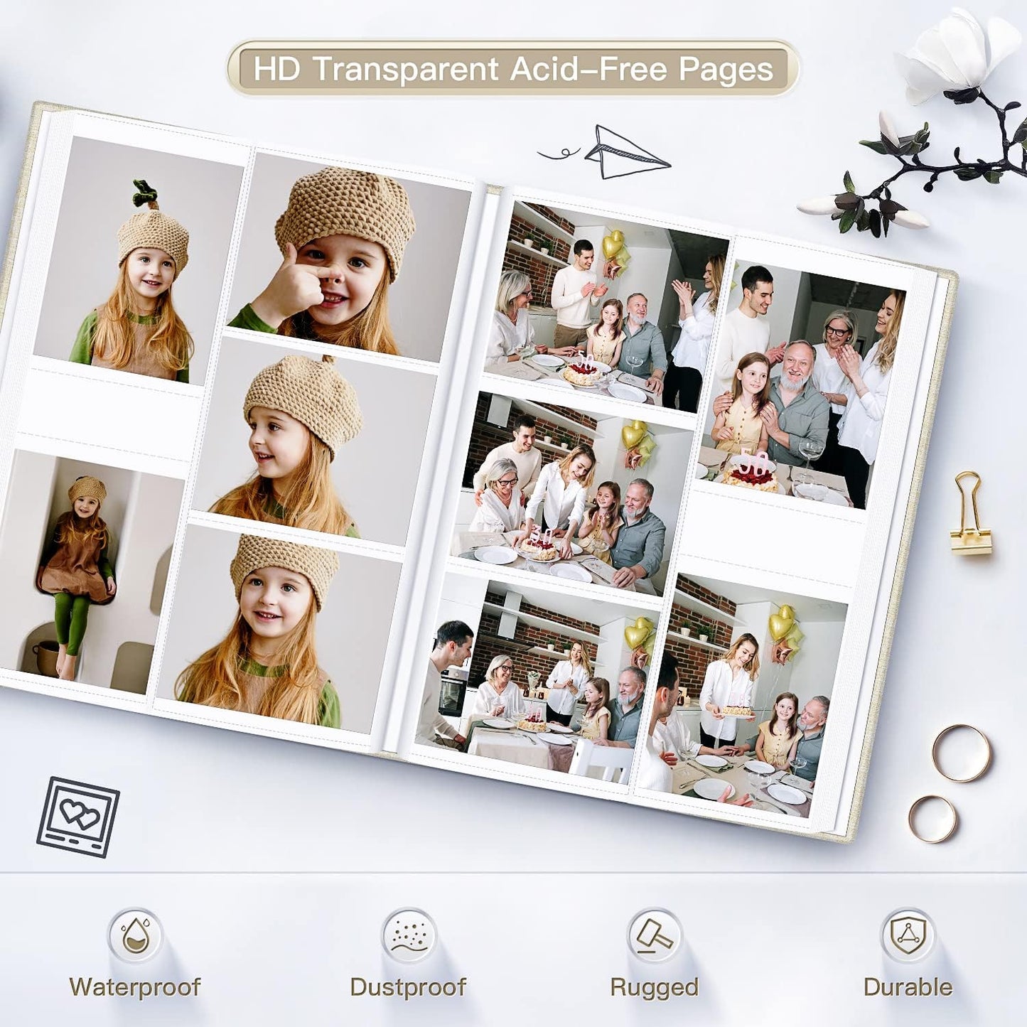 popotop Photo Album 4x6-600 Photos Photo Books with 600 Horizontal and Vertical Pockets,Linen Cover Albums for Family Wedding Anniversary Baby Vacation Pictures