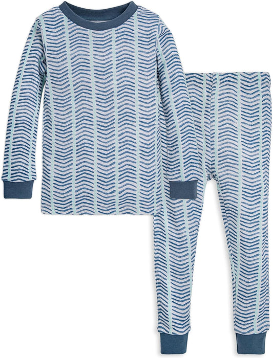 Burt's Bees Baby Boys' 2-Piece Long Sleeve Tee and Pants Organic Cotton Pajama Set