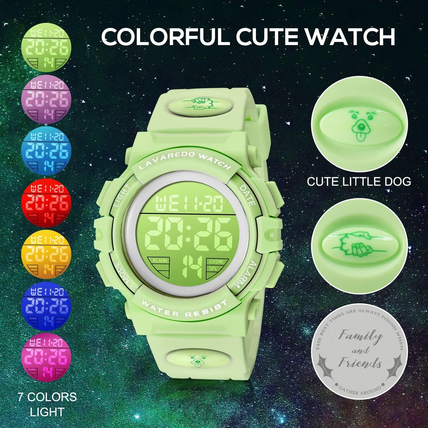 Kids Watch,Boys Watch for 3-15 Year Old Boys,Digital Sport Outdoor Multifunctional Chronograph LED 50 M Waterproof Alarm Calendar Analog Watch for Children with Silicone Band,Kids Gift