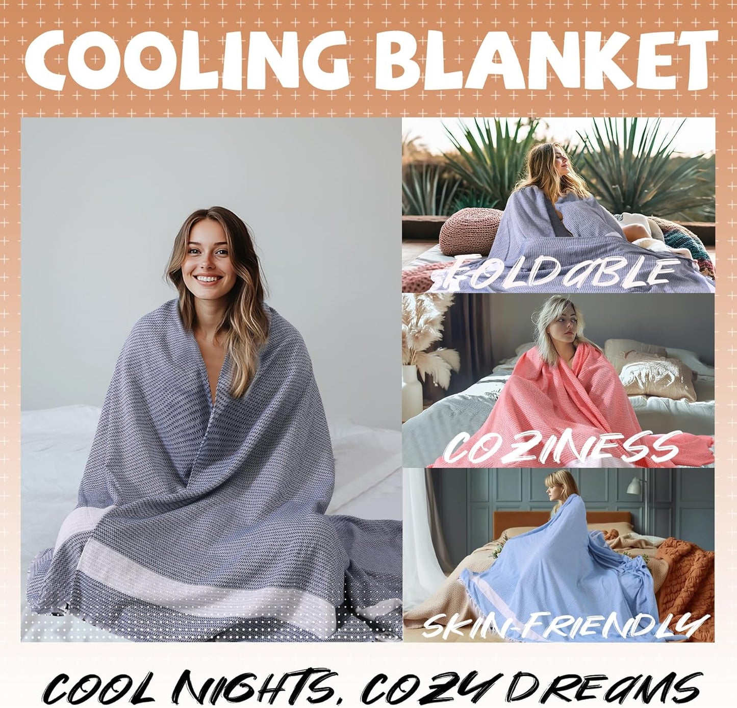 Oversized Camping Blanket Throw Blanket Turkish Beach Towel Picnic Car Essentials Lightweight Compact Roadtrip Gadgets Motorhome Rv Accessories Glamping Tent Gear Must Haves Hiker Equipment Supplies