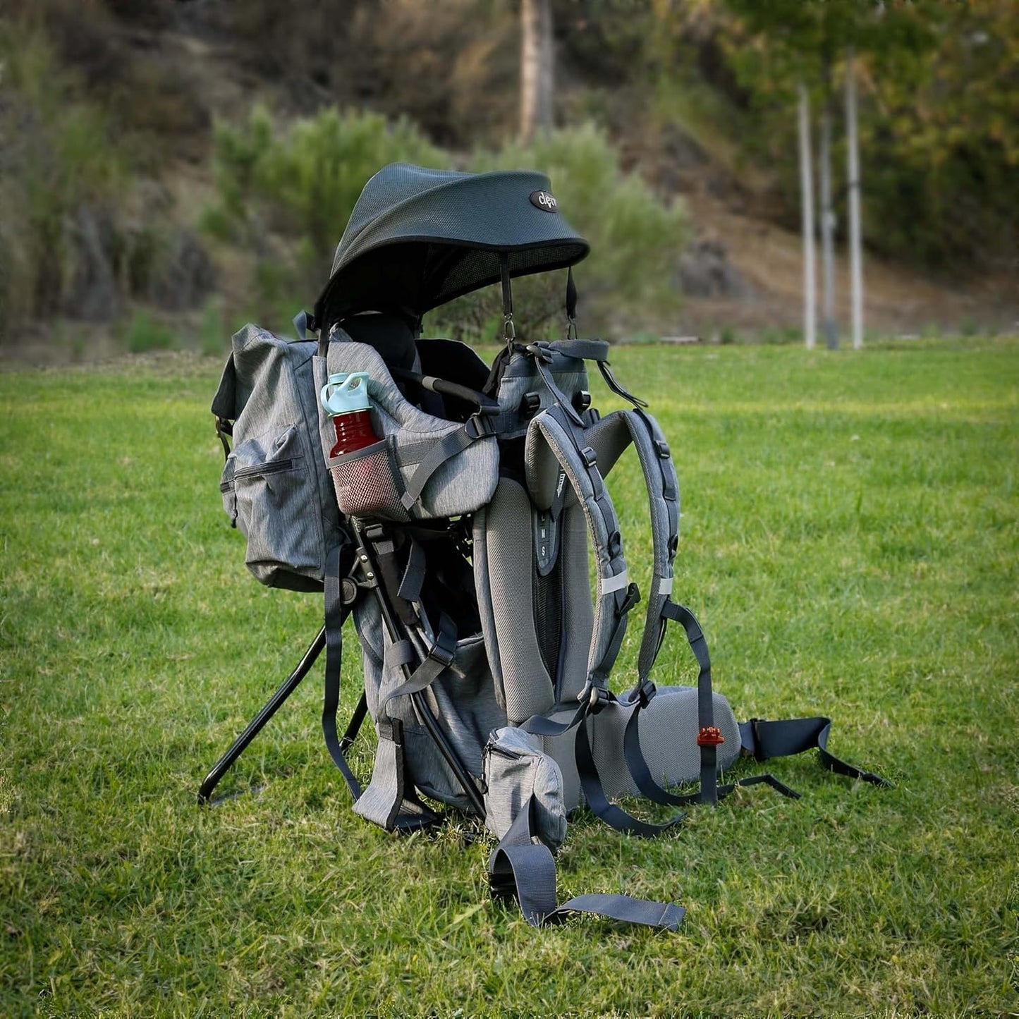 ClevrPlus Urban Explorer Child Carrier Hiking Baby Backpack, Heather Gray