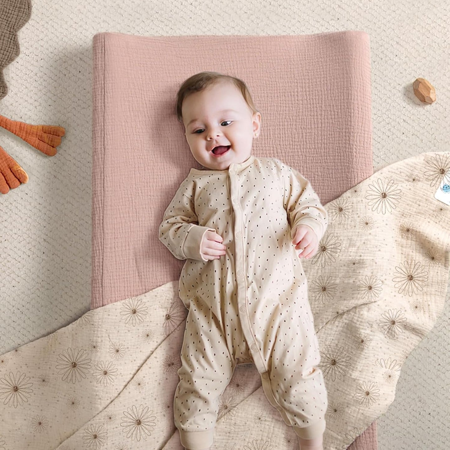 lulumoon Muslin Changing Pad Covers: Baby Cotton Changing Table Covers - Soft Changing Pad Sheets for Boys Girls