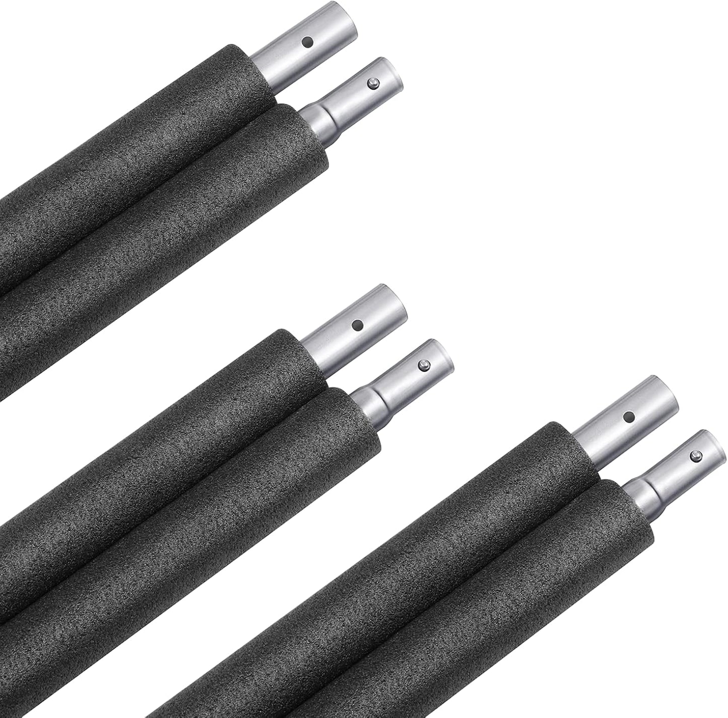 Zoomster Universal Trampoline Replacement Enclosure Poles with Clamp and Hardware (Fit for 8 Poles Round Trampoline)