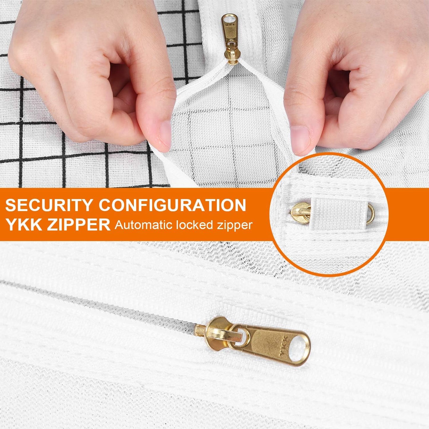 Reusable Mesh Laundry Bags, Delicates Garment Washing Bags for Travel/College, Durable Zipper Closure (2 Large 1 Medium)