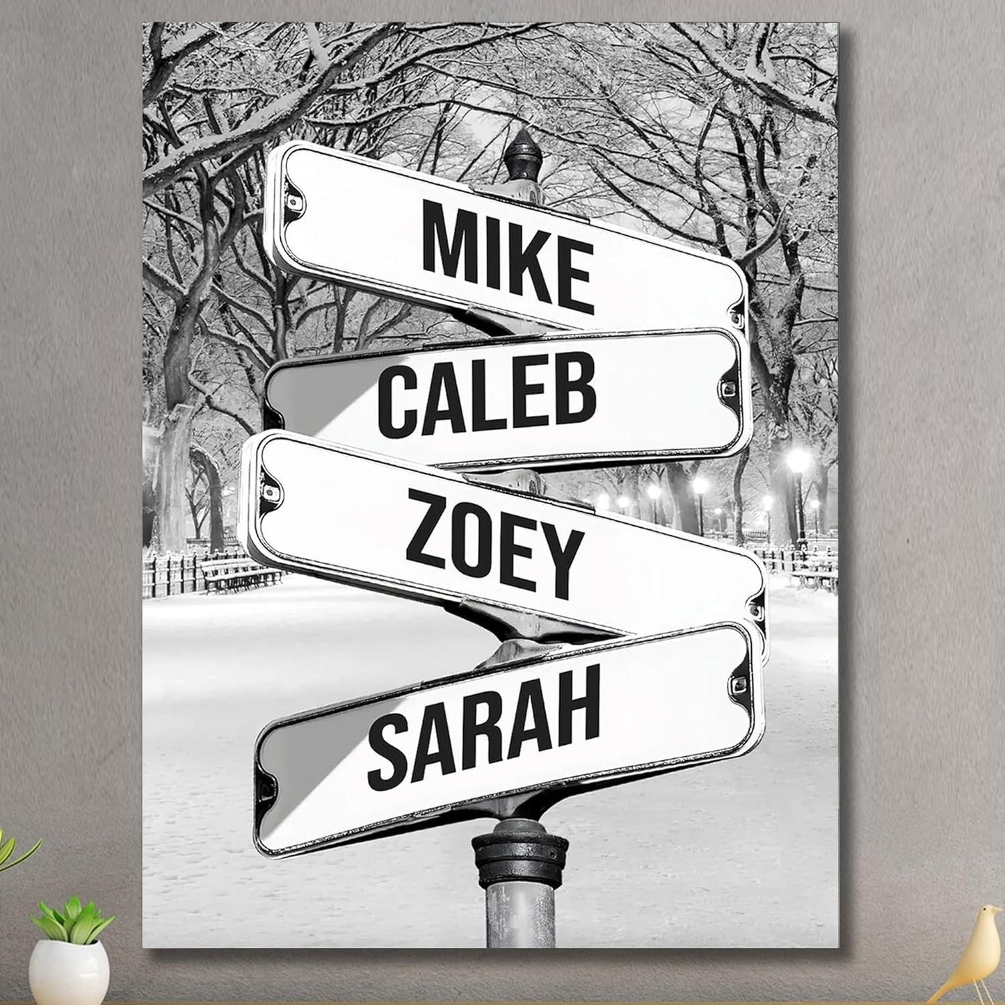 Personalized Father's Day Family Names Street Custom Multi-Name Date of Birth Vintage Street Sign Happy Fathers Day Poster Canvas Wall Art Best Gifts for Dad Husband from Daughter Son Wife Kids #16