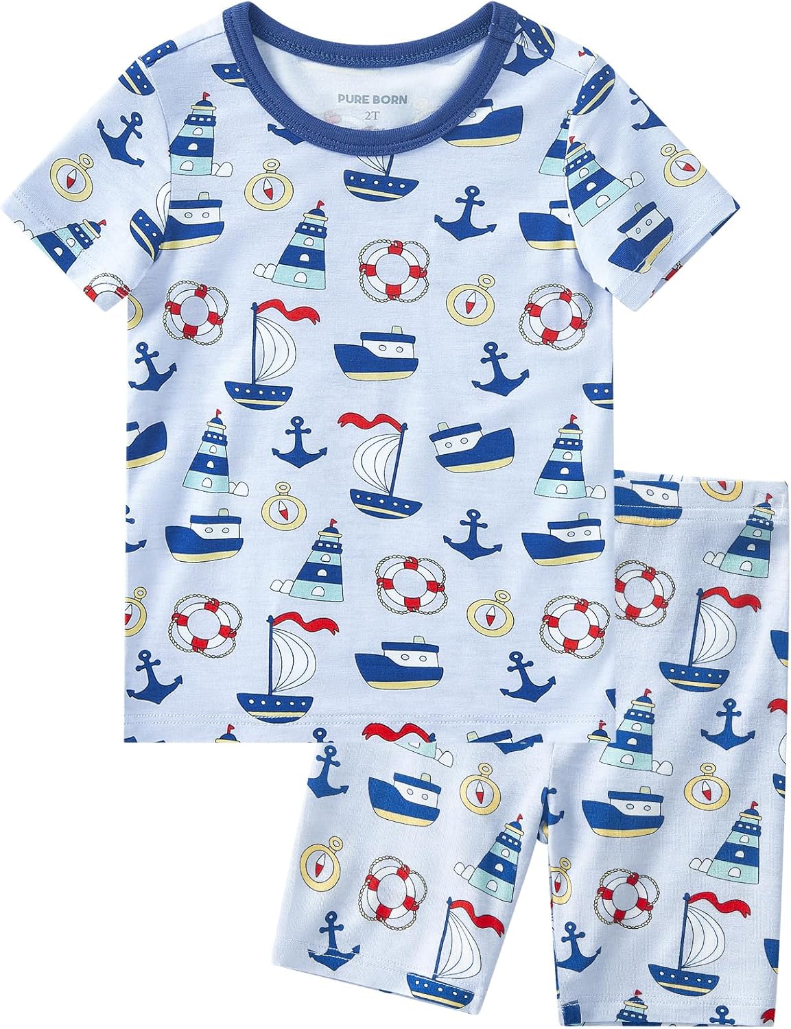 pureborn Baby Toddler Kids Viscose from Bamboo Pajamas Set Pjs 2pcs 18M-8Y