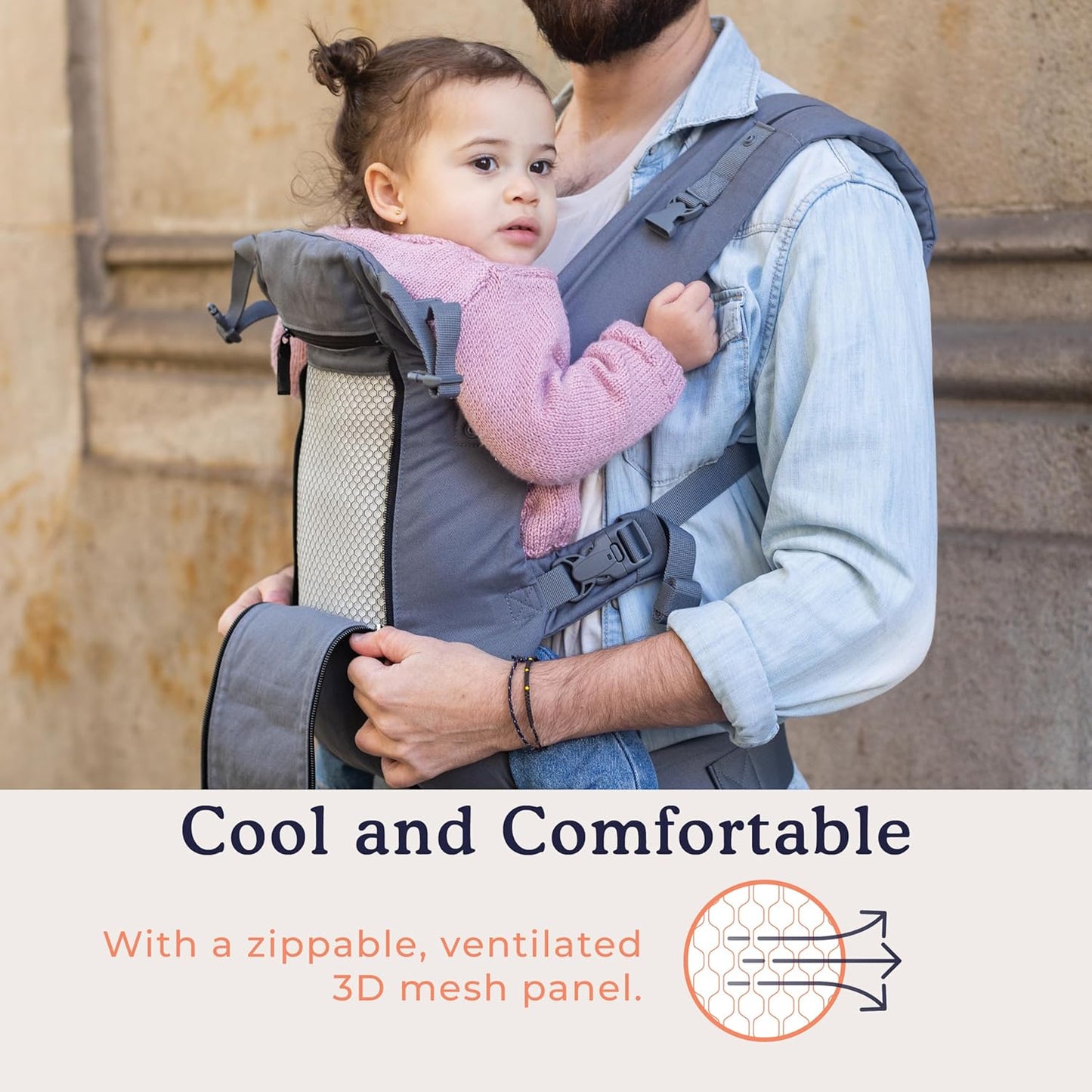 Beco 8 Hybrid Baby Carrier from Newborn to Toddler (7-45lbs) - All in One Mesh Front and Hip Carrier Backpack with Adjustable Seat - Cooling, Ergonomic and Comfortable - Dark Grey