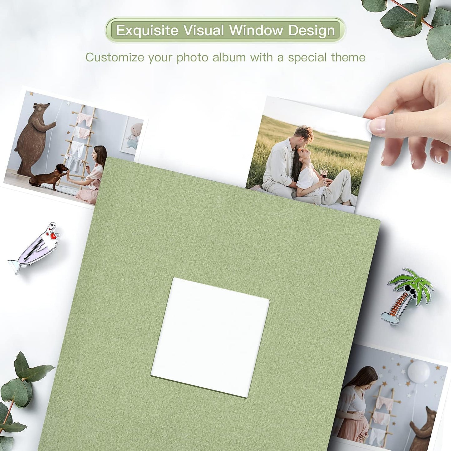 popotop Photo Album 4x6-600 Photos Photo Books with 600 Horizontal and Vertical Pockets,Linen Cover Albums for Family Wedding Anniversary Baby Vacation Pictures