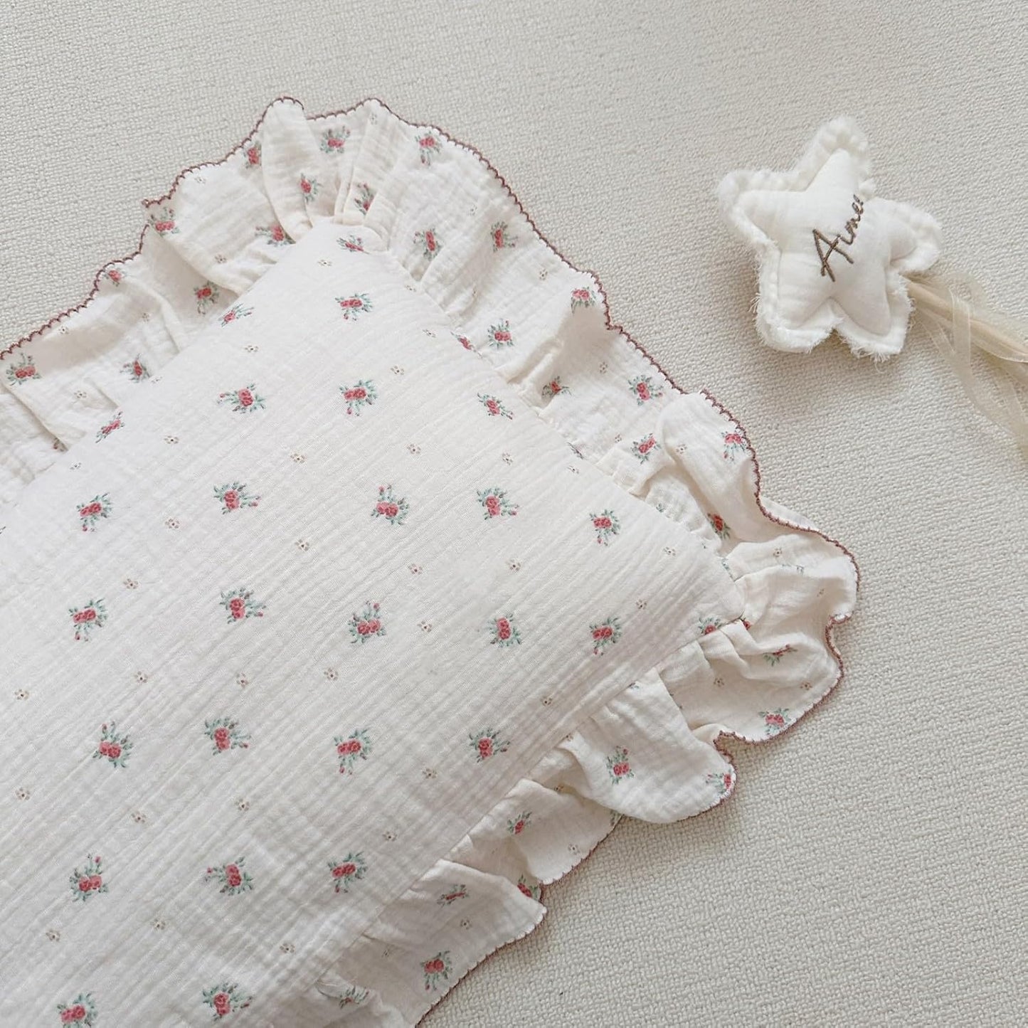 BuLuTu Toddler Pillowcase Cotton Muslin Kids Pillow Cases with Envelope Closure Soft Pillow Protectors Toddler Boys Girls Small Pillow Covers for Sleeping Traveling, 1 Piece,Berry Pattern,14"x20"