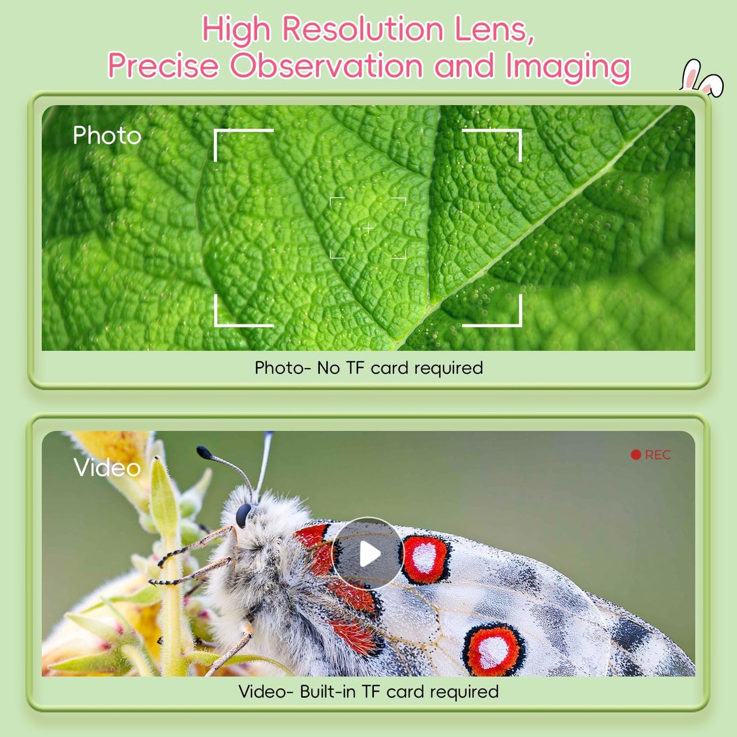 Microscope for Kids, Ahalfcit Microscope with 2'' Inch Screen -1000X Zoom Portable Camera, Birthday for 3 4 5 6 7 8 9 0 11 12 Years Old Kids,Science Educational Toys - White