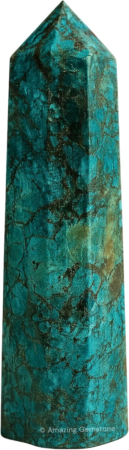 Amazing Gemstone Chrome Diopside Crystal Towers - Natural Healing Crystal Point Obelisk for Reiki Healing and Crystal Grid (3 Inch)