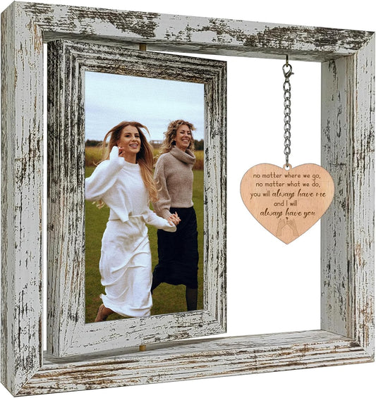 Friend Gifts for Women - No Matter Where We Go - No Matter What We Do - You Will Always Have Me and I Will Always Have You Wood Picture Frame Gifts for Friends Going Away Friendship (Dis Two 6x4 Inch)