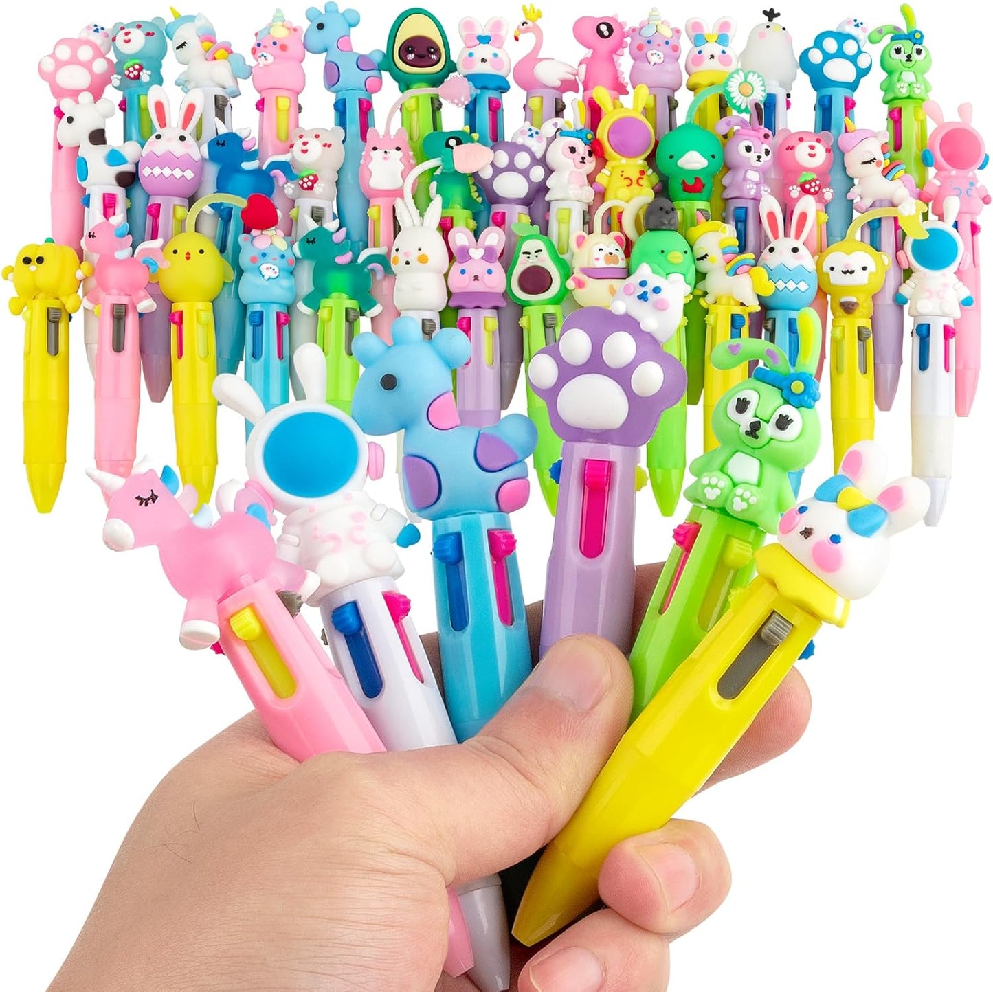 Multicolor Pen in One - Cute Pens for Kids - 42-Pack Multicolor Pens, Perfect for Birthdays and Children's Parties - Delightful Multi Color Pen Gifts
