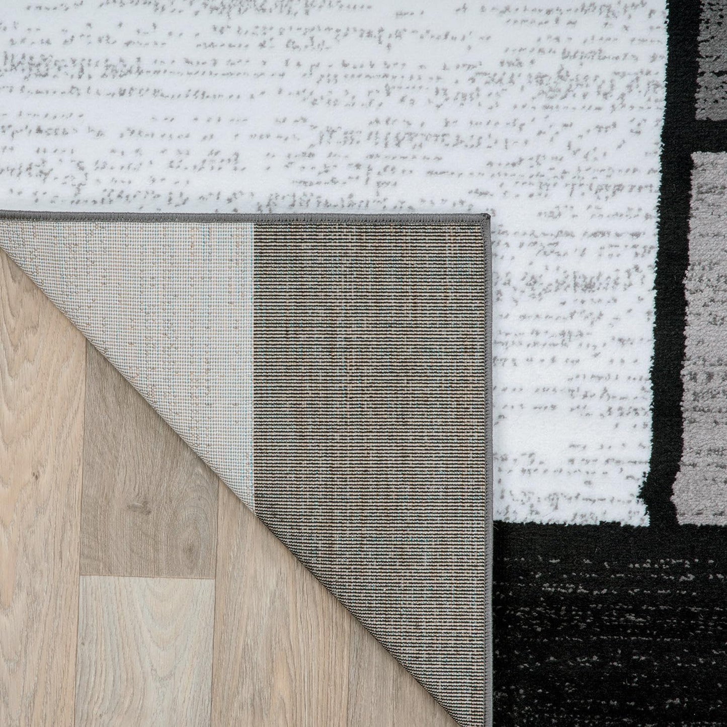 Rugshop Contemporary Modern Boxes for Home Office,Living Room,Bedroom,Kitchen Non Shedding Area Rug 4' x 6' Gray