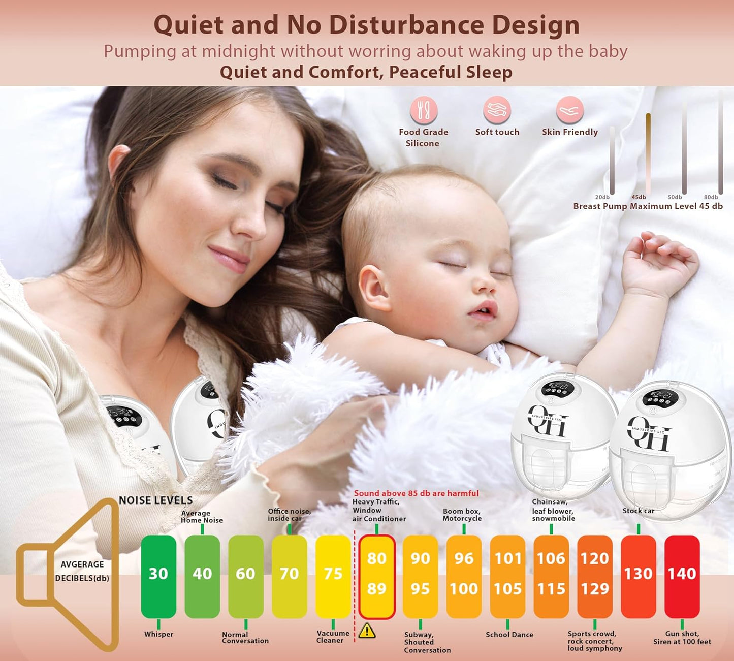 Upgraded S39 Wearable Breast Pump – Hands Free Electric Breastfeeding Pump with 4 Modes, 12 Levels,Quiet 300mmHg Suction,Extended Battery, Memory Function, Leak-Proof Double Seal, 17,21, 24mm Flanges