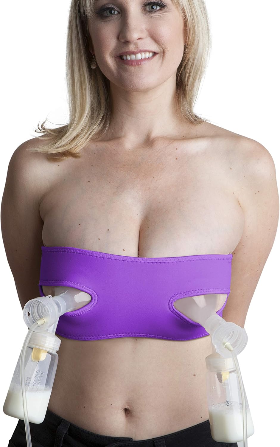 Pump Strap Hands-Free Pumping Bra, Breast Pump Bra for Breastfeeding Pumps for Women, Hands Free Pumping Bustier