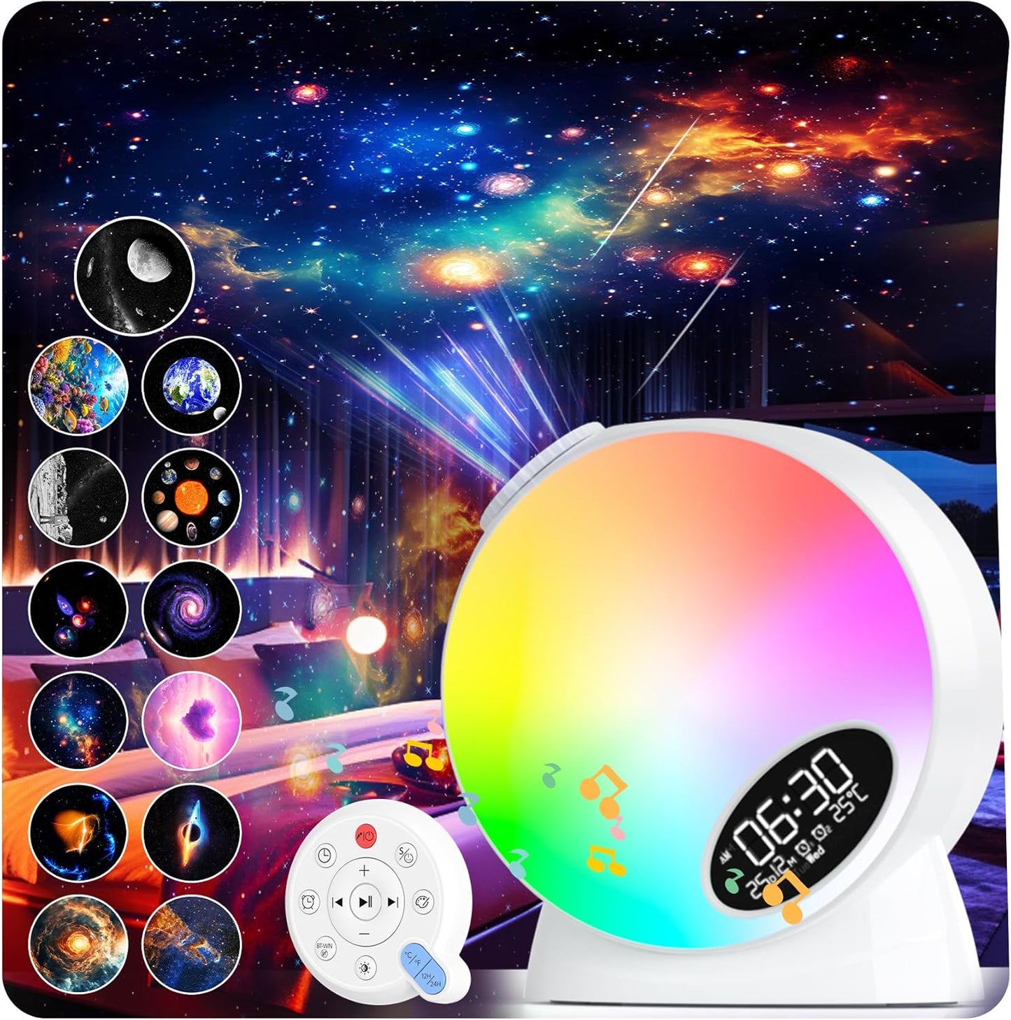 Star Projector,13 in 1 HD Planetarium Galaxy Projector for Bedroom,LED Space Galaxy Lamp with Bluetooth Speaker & White Noise,Remote/Auto-Off Timer,Star Night Light for Adults Kids Gifts Home Decor
