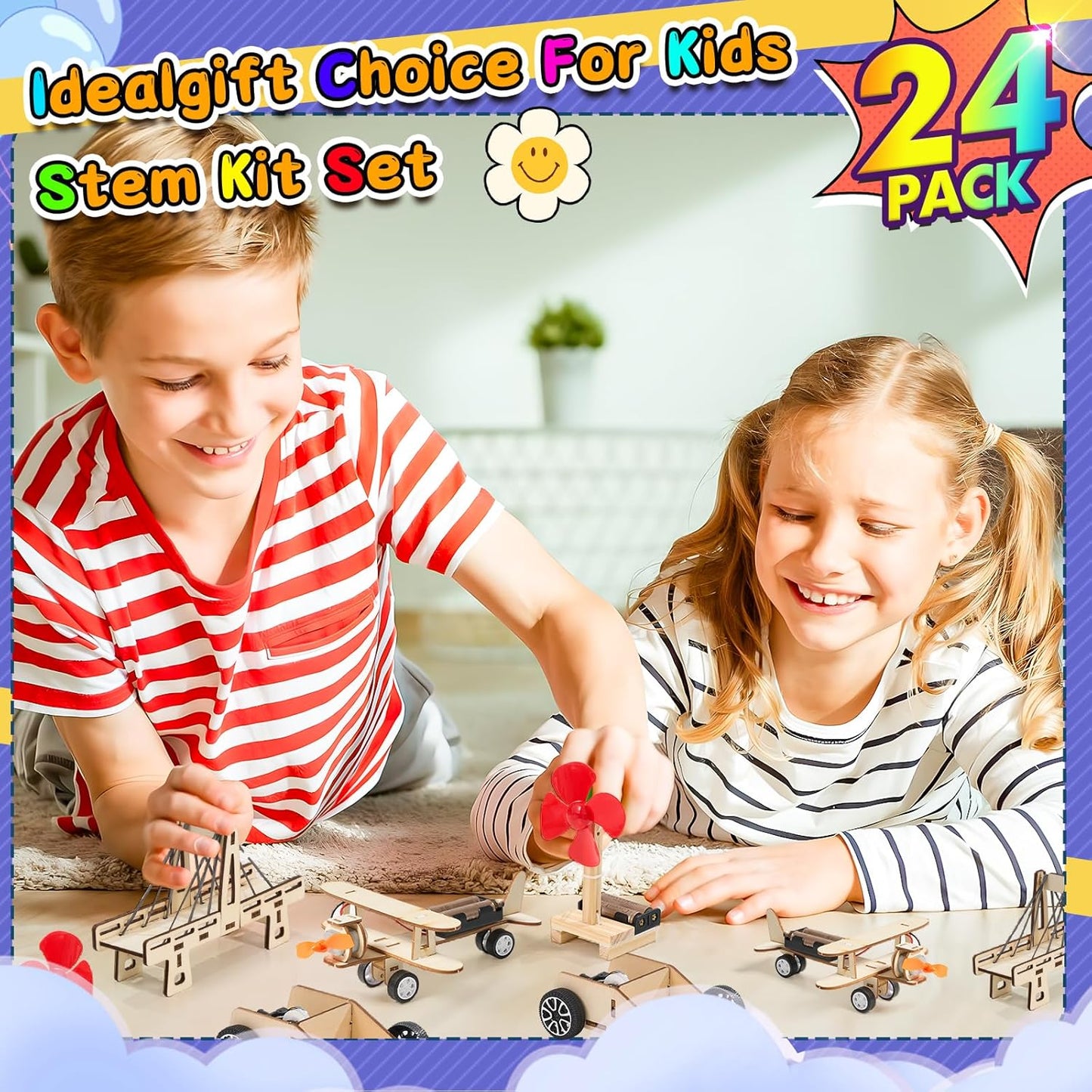 24 Pcs Party Favors for Kids Age 6-10, Treasure Box Toy Stem Kit Party Favors Science STEM Kits for Boys girls Age 6 7 8 9 10 12 Classroom Giveaways, Carnival Prizes, Birthday Treats, Party Supplies