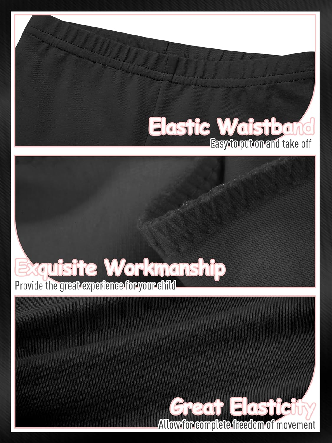 Resinta 4 Packs Toddler and Baby Girls Cotton Leggings Full Length Pants Stretchy Soft Tights Pants for Kids