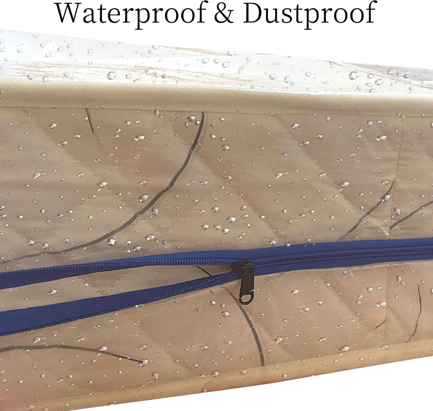 Full Mattress Bag for Moving and Storage Cover -5 Mil Zipper Plastic Waterproof Mattress Storage Bag,77x56x14 inches,1 Pack