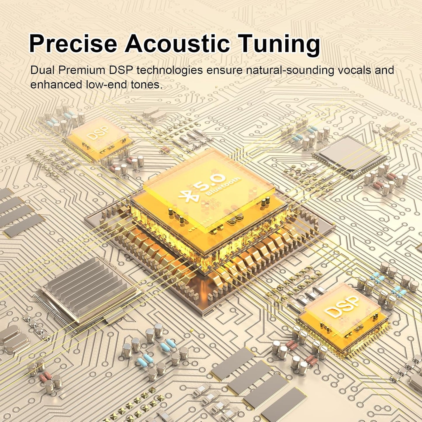 DOSS SoundBox XL Bluetooth Speaker with Subwoofer, 32W Loud Sound with Booming Bass, Dual DSP Technologies, 10H Playtime, USB-C, TWS, 2.1 Audio Channel for Home, Indoor and Office - Upgraded