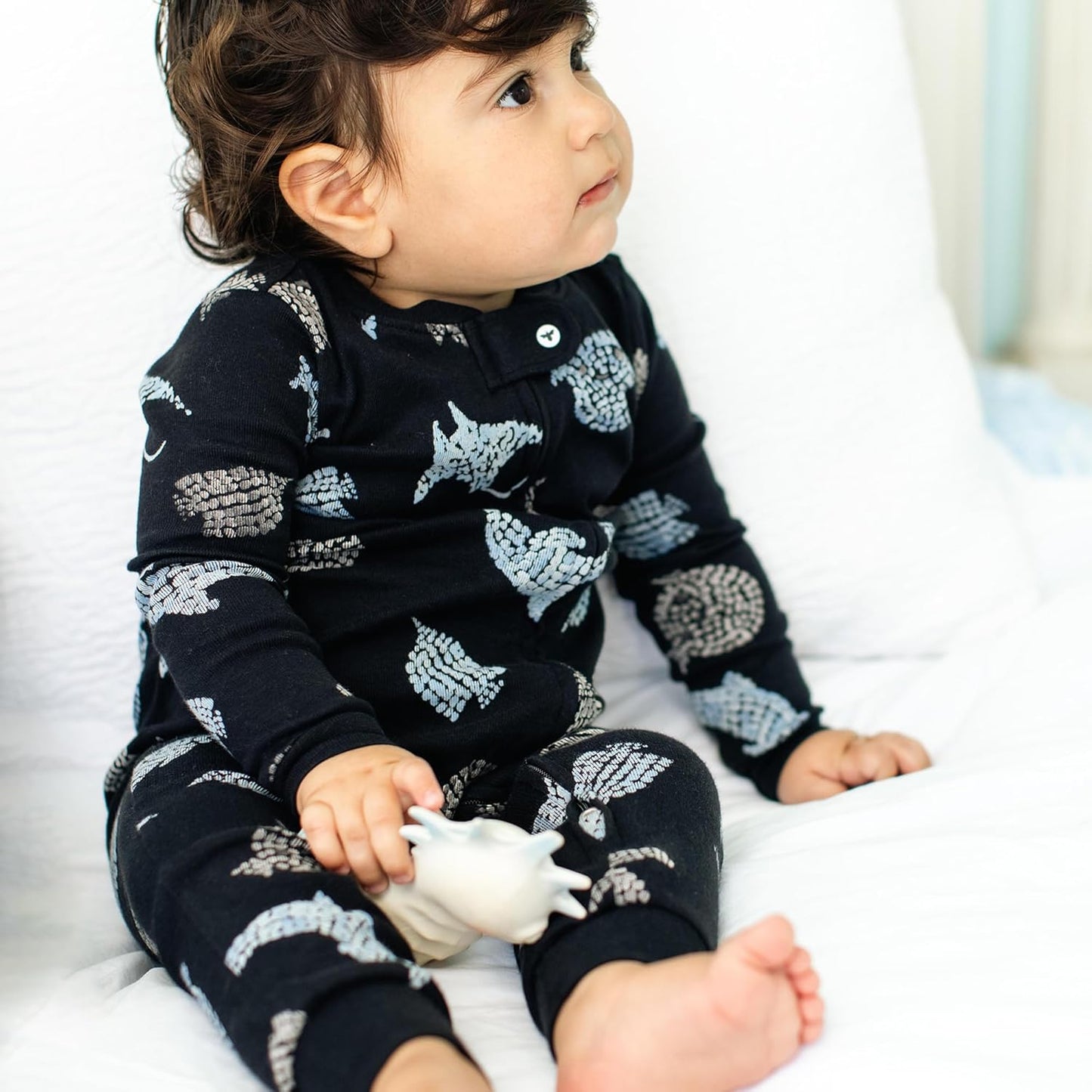 Burt's Bees Baby baby-boys Sleep and Play Pjs, 100% Organic Cotton One-piece Zip Front Footless Romper Jumpsuit Pajamas