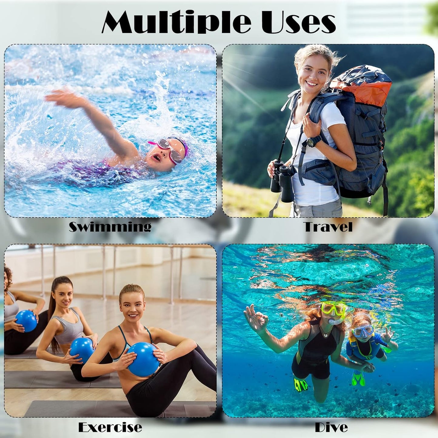 Shappy 2 Pcs Large Travel Laundry Bag Washable Waterproof Wet Dry Large Dirty Clothes Bag Bathing Workout(Cute Style)