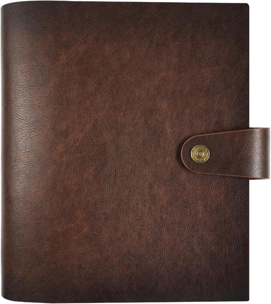 Genuine Leather Photo Album 4x6 for 200 Photos, Scrapbook with Writing Space of 30 Paper and Stickers, Travel Family Wedding Kids Graduation Ultrasound Baby Picture Album, Fathers Day Gift, Brown
