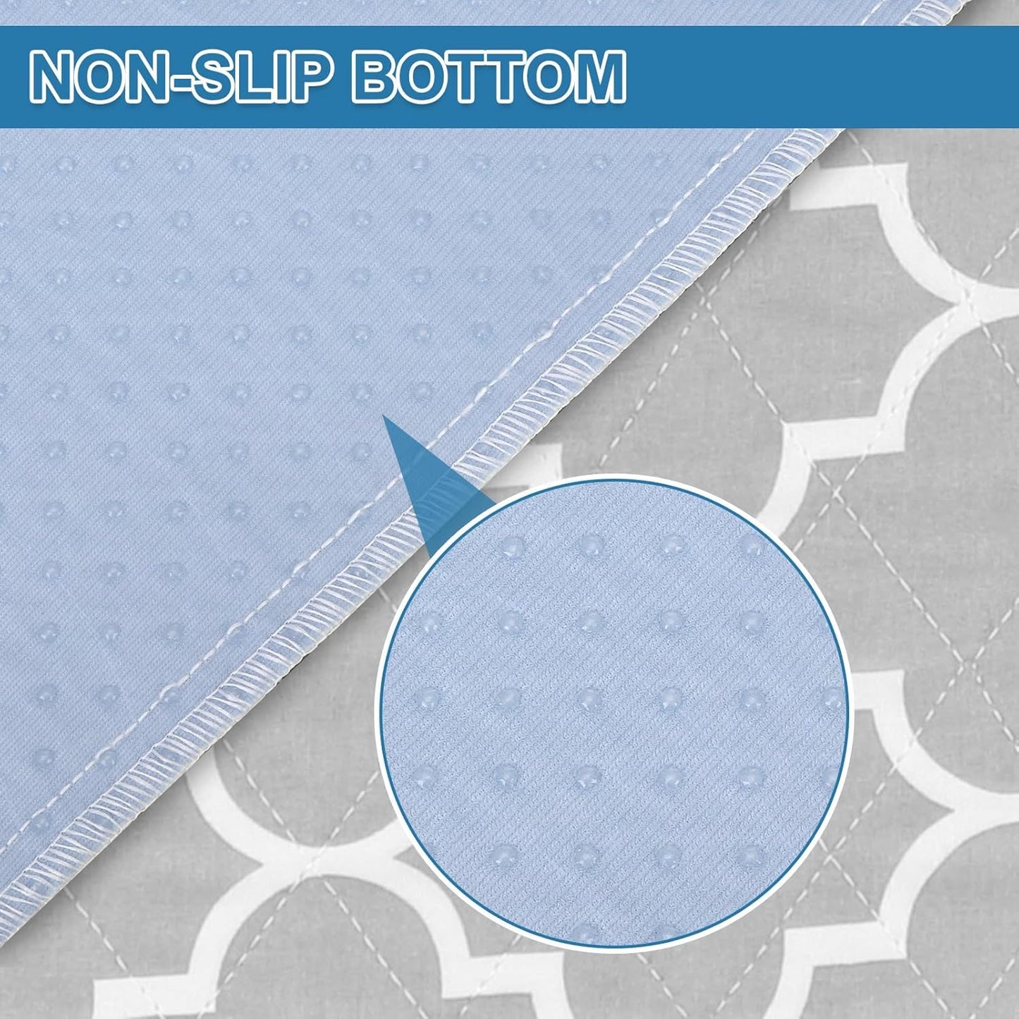 OUTCREATOR® Washable Bed Pads 18" x 24" (Pack of 8), Incontinence Mattress Protector, Anti-Slip Waterproof Underpads for Adults Kids Elderly Pets, Absorbency & Reusable Bedwetting Pads (Gray)