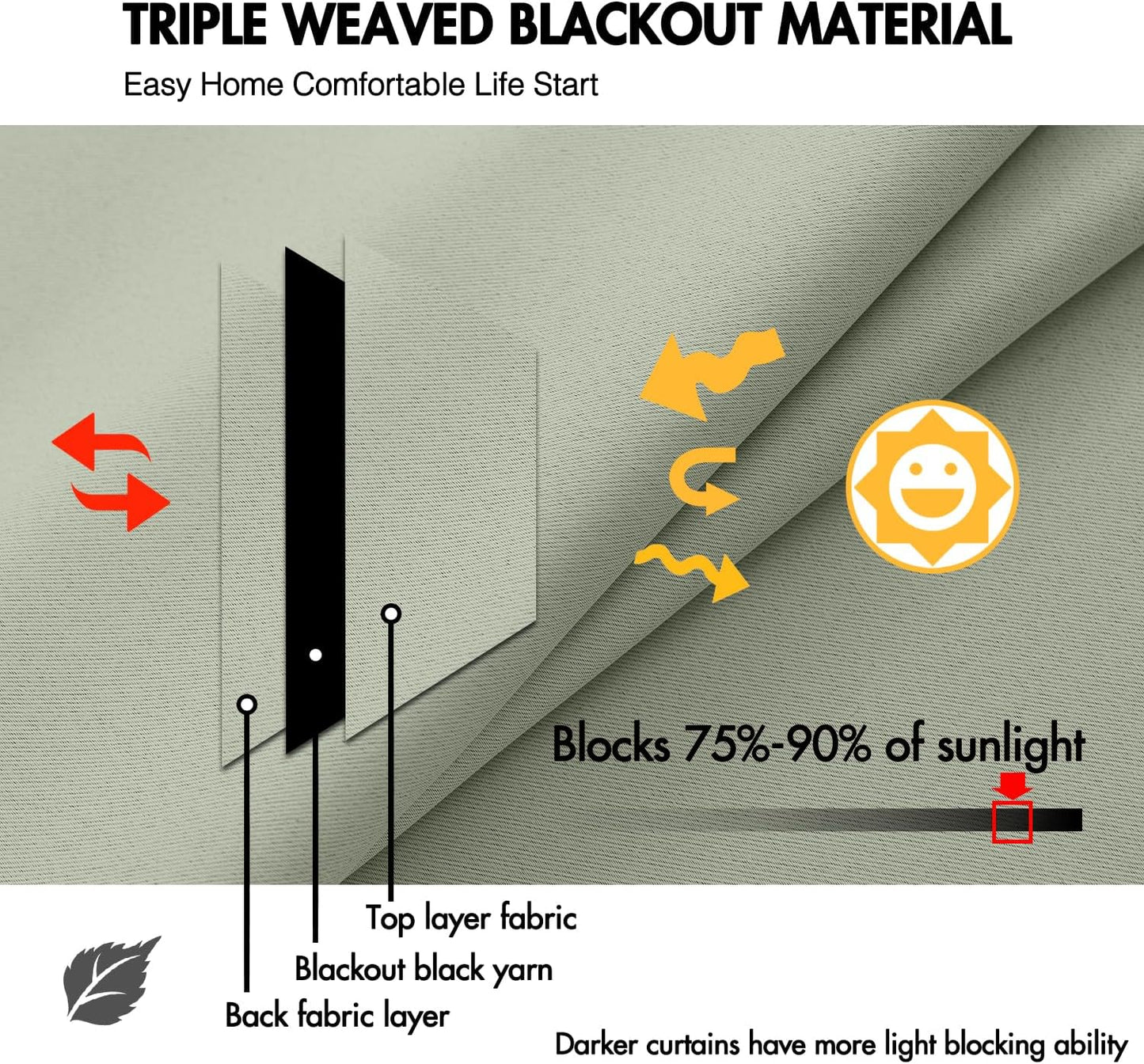 ANRODUO Sage Green Room Darkening Curtains 96 Inch Long Thermal Insulated Black Out Drapes with Hooks, Rings, Clips Light Blocking Soundproof Soft Curtains for Bedroom Panels