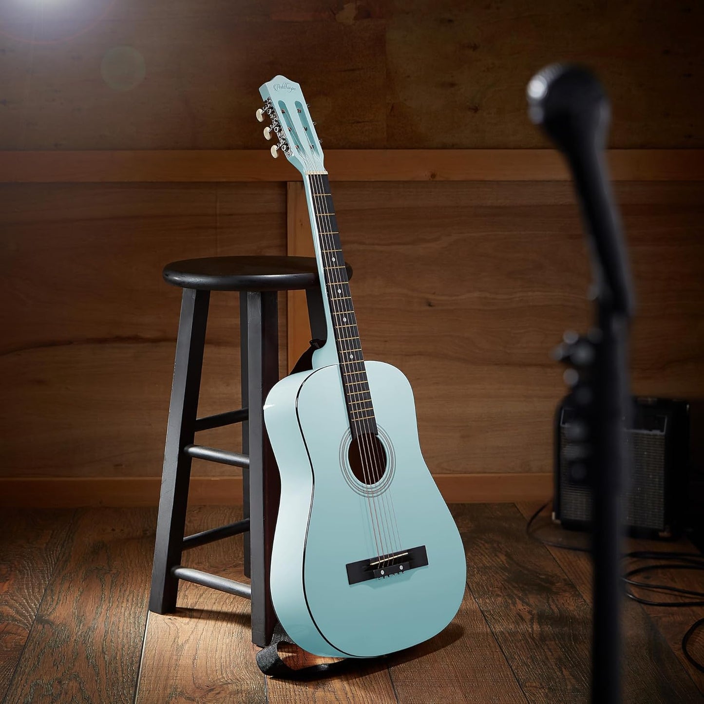 Ashthorpe 38-inch Beginner Acoustic Guitar Package (Light Blue), Basic Starter Kit w/Gig Bag, Strings, Strap, Tuner, Pitch Pipe, Picks