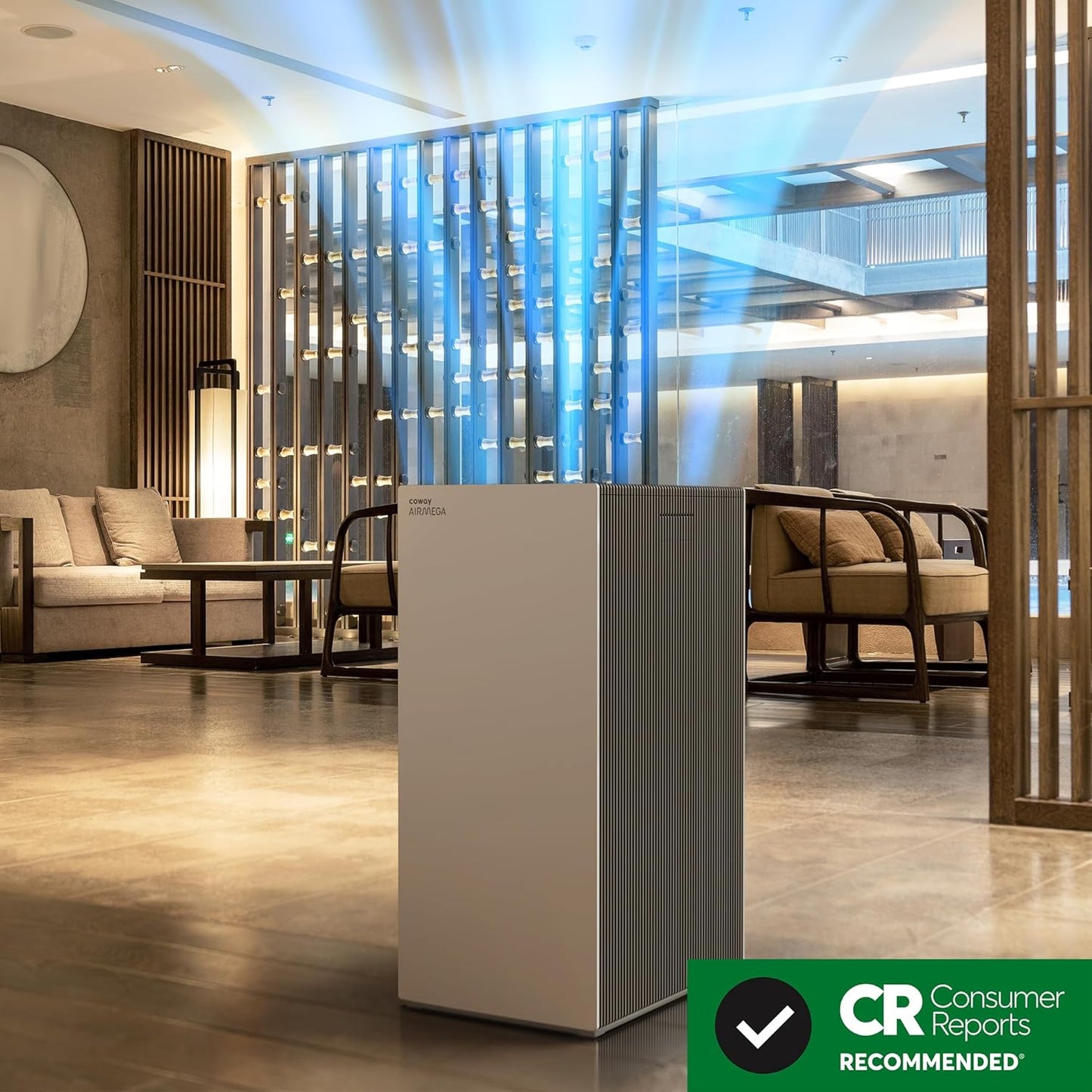 COWAY Air Purifiers for Large Room Whole Home Up to 4,253ft², 2 Sets of XL Washable Pre-Filters and True HEPA Filters for Dual Purification, PM1.0 AQI, Turbo Mode, Timer, Wheels, 5yr Warranty, ProX(B)