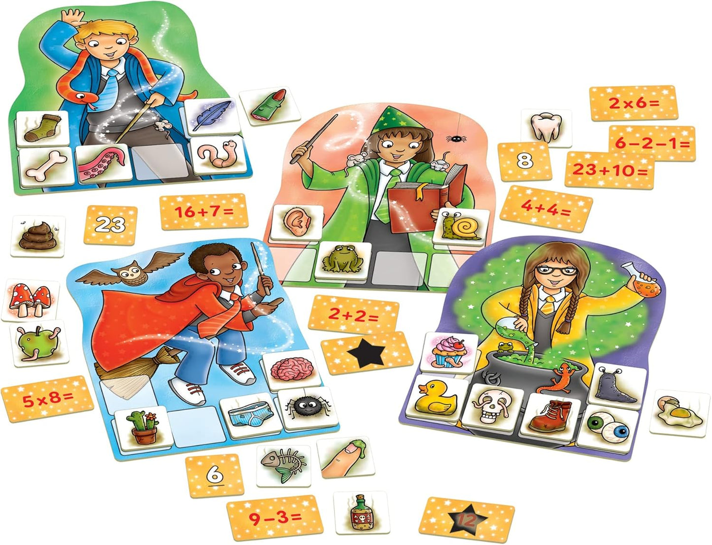 Orchard Toys Moose Games Magic Maths Game. an exciting and spellbinding Math Game. for Ages 5-7 and for 2-4 Players