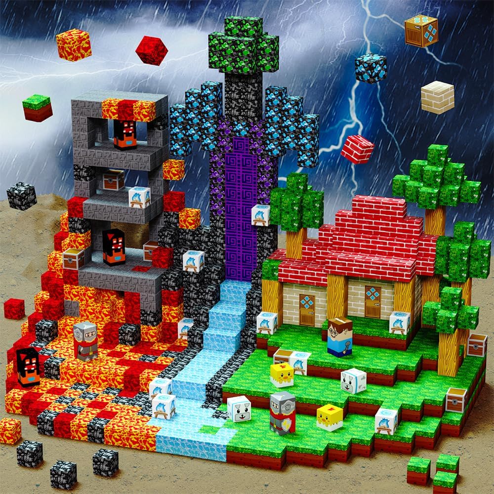 100pcs Magnetic Blocks Magnetic Building Blocks Set, Kids Sensory Toy for Toddlers STEM Learning, Stacking Magnets for Kids