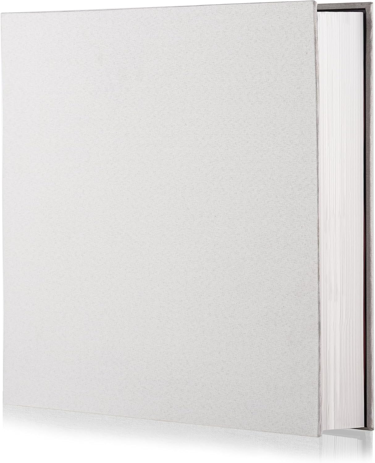 Photo Album Self Adhesive Scrapbook Album for 4×6 Pictures DIY Magnetic Linen Cover Album 30 Blank Pages Great Gift for Family, Wedding, Birthday, Christmas, Anniversary(White), 6-15-White