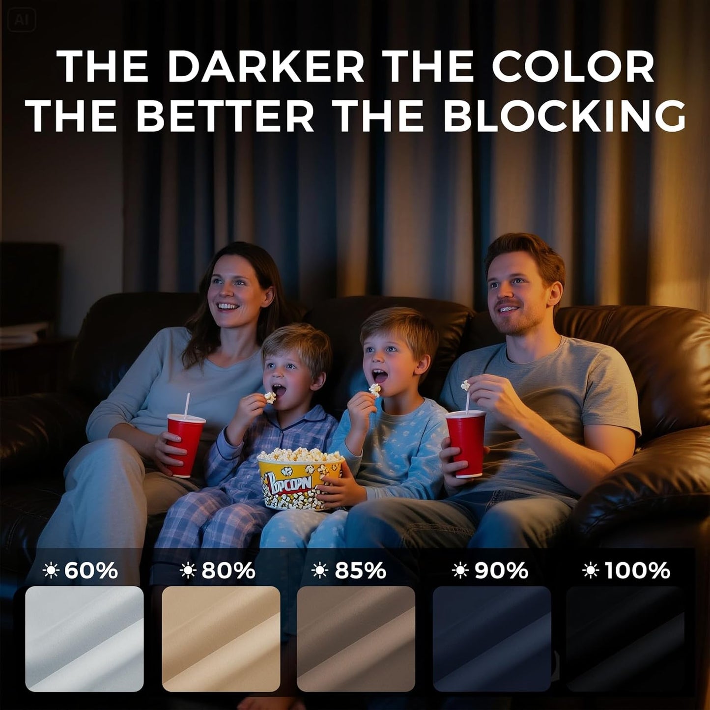 NICETOWN Blackout Thermal Grommet Drapes, Energy Saving Window Treatments for Living Room, Patio, Laundry, Closet, Boys Room - Heavy Duty, 2 Panels, W52 x L84, Cappuccino