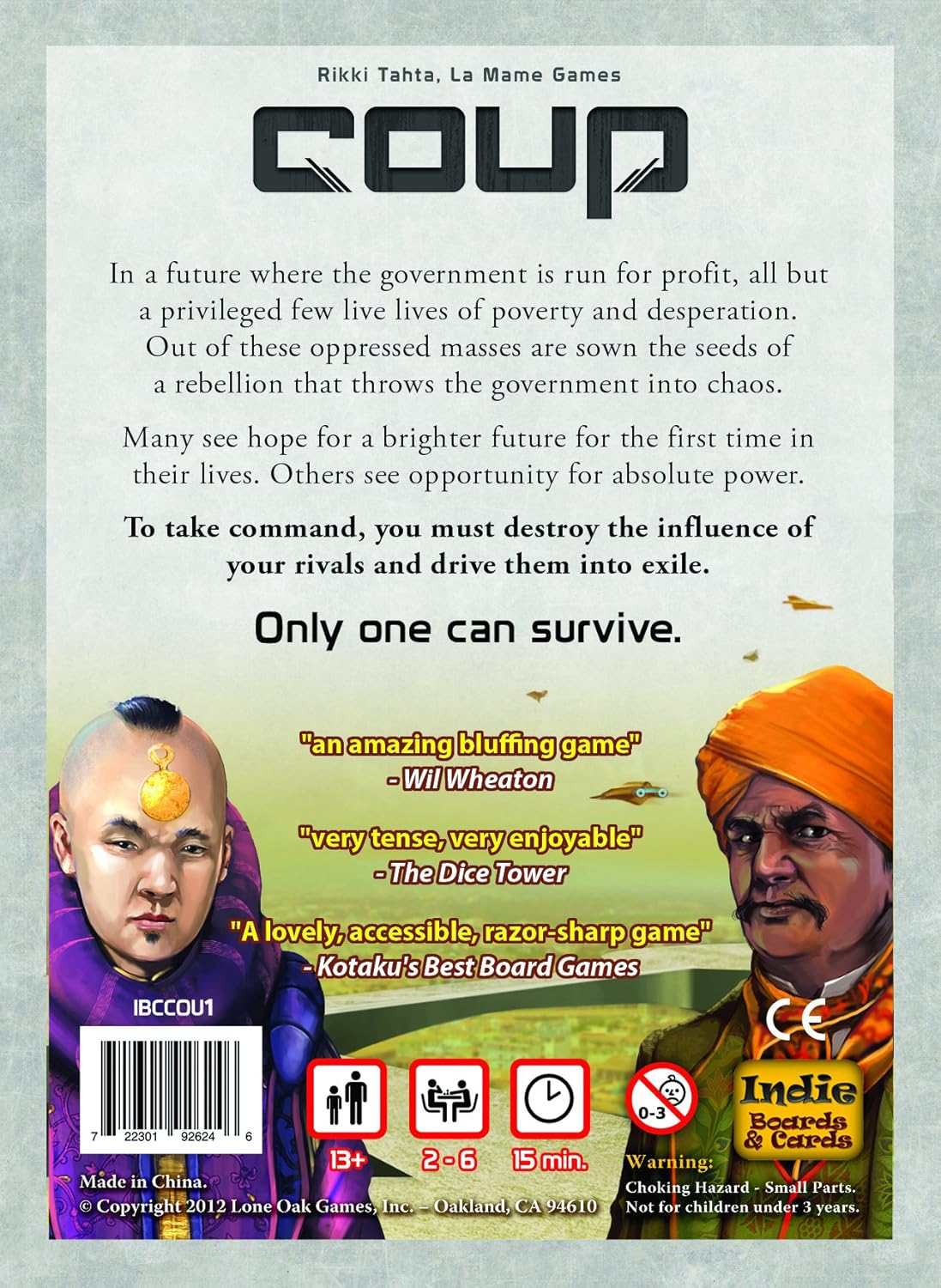 Coup - The Fast, Fun Bluffing Party Game for 2-6 Players. Perfect for Family Game Night with your Teens or Friends. Can you get away with your bluff? Over 1 Million copies sold!