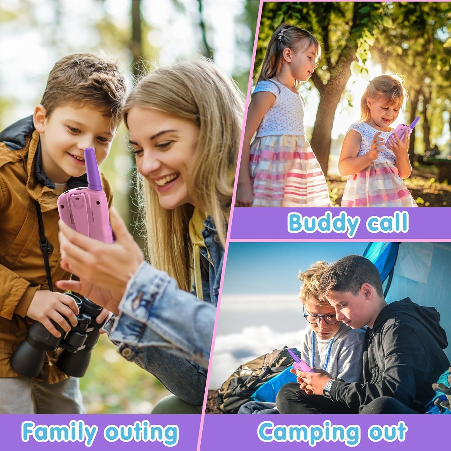 Selieve Toys for 5-12 Year Old Children's, Walkie Talkies for Kids 22 Channels 2 Way Radio Toy with Backlit LCD Flashlight, 3 Miles Range for Outside, Camping, Hiking